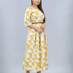Moda Rapido Floral Print Crepe Fit & Flare Maxi Dress image 3