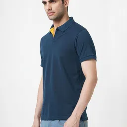 Stitch Hub Men Solid Polo Collar T-shirt image 4