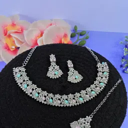 VATSALYA creation Alloy Gold- plated Multicolor Jewellery Set-picture-35