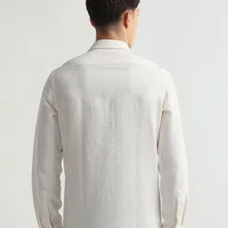 Arrow Men Slim Fit Textured Spread Collar Pure Cotton Jacquard Elixir Shirt Formal Shirt image 4