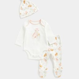 mothercare Infant GirlsPack Of 3 Pure Cotton Printed Baby Apparel Gift Set-picture-14