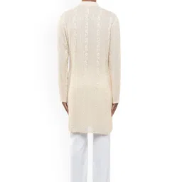 SDS By Kushal Shah Men Floral Embroidered Kurta with Trousers image 3