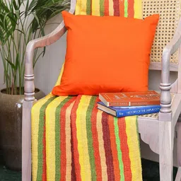 Crown of Poppies Orange Square Cushion Covers image 3