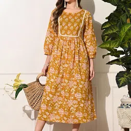 DECKEDUP Print Fit & Flare Midi Dress-picture-11