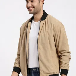 SHOWOFFFF Men Corduroy Lightweight Bomber Jacket image 4