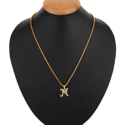 ACHYUTAM ENTERPRISE Unisex Stainless Steel Artificial Stones Studded Quirky Pendant image 3