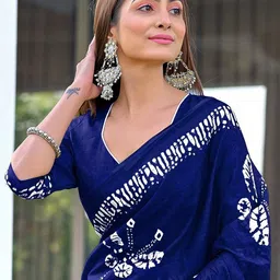 BEYOND ETHNIC Ethnic Motifs Printed Pure Cotton Saree image 3