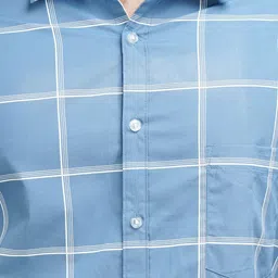 Apuesto Men India Slim Fit Windowpane Checked Spread Collar Cotton Casual Shirt image 4