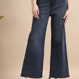 Mast & Harbour Women Wide Leg High-Rise Stretchable Jeans-picture-33