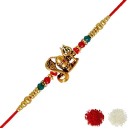MEIRA JEWELLERY 3-Pcs Rakhi With Roli Chawal & Greeting Card-picture-21