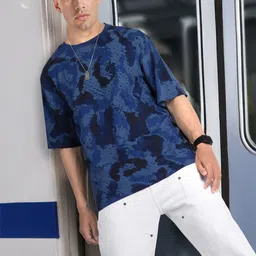 The Roadster Life Co. Men Abstract Printed Relaxed Fit Pure Cotton T-shirt-picture-15