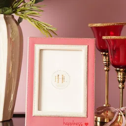 Pure Home and Living Pink & Beige 1 Pieces MDF Table Photo Frames-picture-39