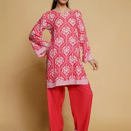 HOUSE OF KARI Printkari Ethnic Motifs Printed Tunic with Trouser image 4