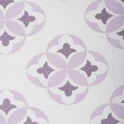 Myntra Elegant Homes White & Purple Geometric 400 TC King Bedsheet with 2 Pillow Covers image 4