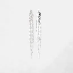 SOHI Silver Plated Crystals Drop Earrings image 3