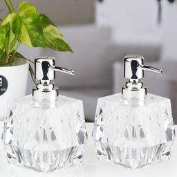 Kookee Transparent 2 Pieces Abstract Printed Acrylic Soap Dispensers-picture-10