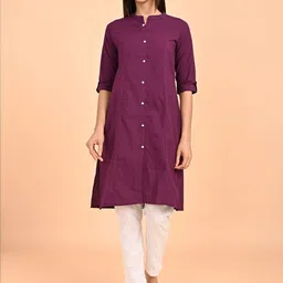 Marcia Women Regular Pure Cotton Kurta with Trousers-image-75