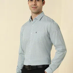 Allen Solly Slim Fit Checked Spread Collar Formal Cotton Shirt image 2