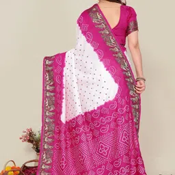 HERE&NOW Bandhani Silk Blend Saree image 5