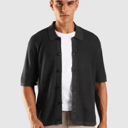 Calvin Klein Jeans Men Vertical Striped Spread Collar Cotton Casual Shirt-picture-48