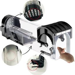 wengonvila Rat Trap Cage for House Garden Patio - 32 cm Humane Reusable Smart Rat Catcher Live Trap-picture-16