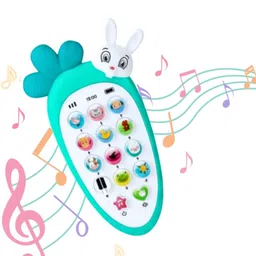 happikind Musical Rabbit Phone Toy for Kids | Light & Sound Baby Learning Toy-picture-36