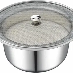 cookofriends Stainless Steel Food Cover Milk Cover Net Lids Jali Multipurpose 9 inch, 10 inch Lid, Pack of 2 image 4