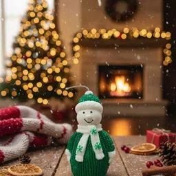 drematical Handcrafted Snowman Decorative Candle |Christmas Home Décor | Jasmine Scent Candle image 2