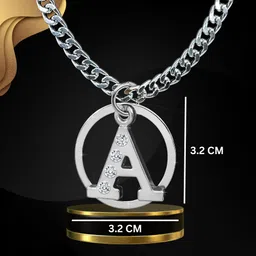 d2fashion A Letter Locket Stainless Steel Alloy Pendant image 2
