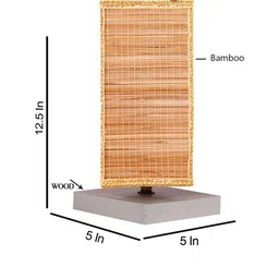 new era Wood & Bamboo Beige Table Lamp image 3