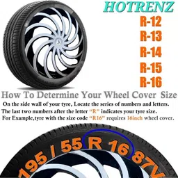 hotrenz CAR WHEEL CAP/ WHEEL COVER SNAK DEGINE "SILVER_BLACK_COLOUR" 13 INCH Wheel Cover For Tata Indica image 5