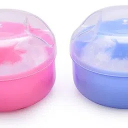 2 PCS Baby Powder Puff Box Bath Powder Case Container Multi Design-image-22