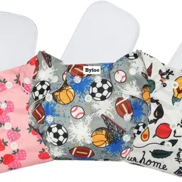 byloe Cloth Diapers + Insert Pad, Washable, 100% Absorption, 0 - 3 yrs-picture-25