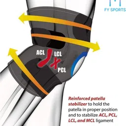 fy sports Adjustable Knee Cap Support Brace Sports Gym Running Arthritis Joint Pain Relief Skating Knee Guard image 3