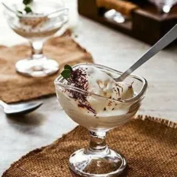 toptima Glass Serving Bowl Designer CRYSTAL CUT Glass Dessert Ice Cream Bowl Set Set of 2 , 160 ml Glass Bowl Set image 2