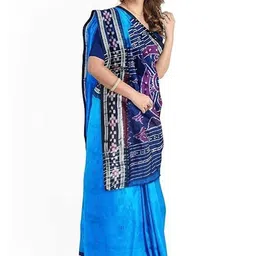 COTTONSILK & KHANDUAPATA Ethnic Motifs Pure Cotton Sambalpuri Saree-picture-13