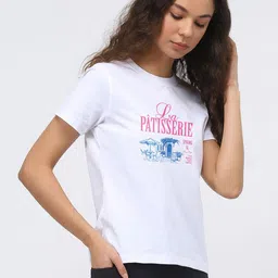 NOBERO Typography Printed Short Sleeves Pure Cotton T-shirt image 4