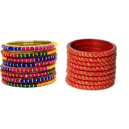 TRIOXY Multi Glass Artificial Stones & Beads Bangle-picture-28