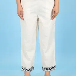 Aramya Women Linen Ethnic Palazzos-image-6