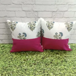Pink Parrot Multicoloured Ethnic Motifs Square Cushion Covers-picture-28