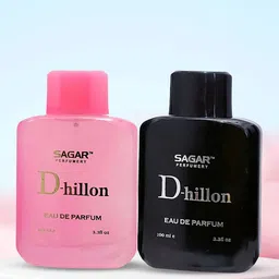 SAGAR PERFUMERY Set Of 2 D-Hillon Pink & Black Eau De Perfume- 100 ml Each image 1