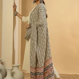 Indo Era Ethnic Motifs Straight Kurta With Trousers & Dupatta image 4
