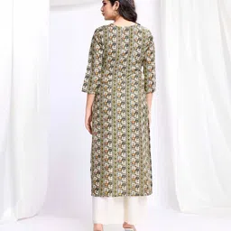 MOJILAA Women Geometric Printed Indie Prints Kurta image 3