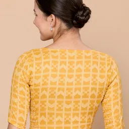 Studio Shringaar Printed V-Neck Saree Blouse image 5