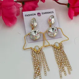 MUNMUN'S Geometric Drop Earrings-picture-22