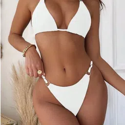 feuty Halter Neck Swim Bikini Set-picture-15