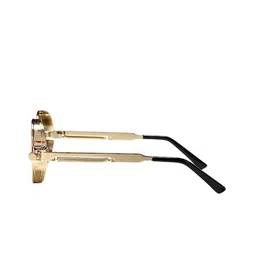 SPADEACES Unisex Kids Black Lens & Gold-Toned Round Sunglasses with image 3