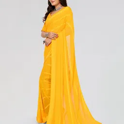 moda rapido ANAND SAREES Striped Satin Saree image 5