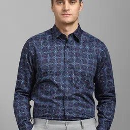 Louis Philippe Men Spread Collar Abstract Printed Cotton Formal Shirt-picture-40