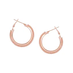MEMOIR Copper-Plated Contemporary Hoop Earrings-picture-21